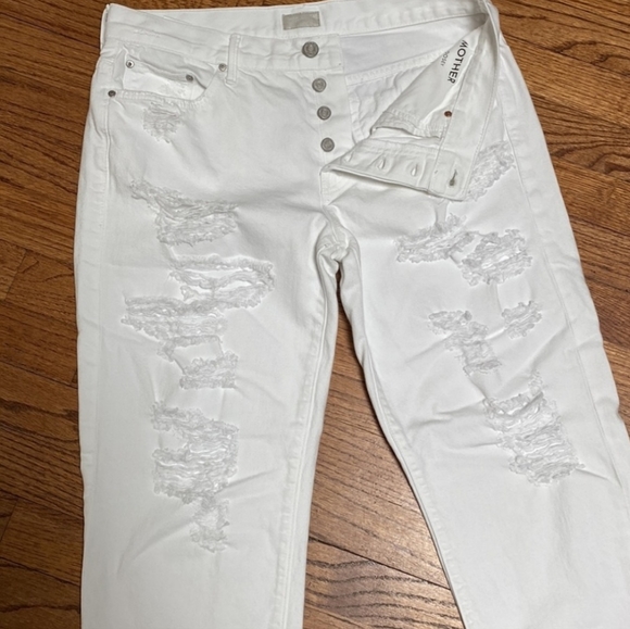 Mother Distressed Jeans Size 28 100%Cotton - Picture 2 of 6
